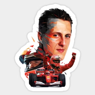 Michael Schumacher low poly Sticker